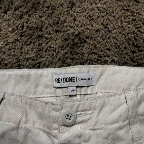RE/DONE Women’s Off White Utility Cargo Pants Size 25 Relaxed Fit Streetwear - Picture 5 of 10